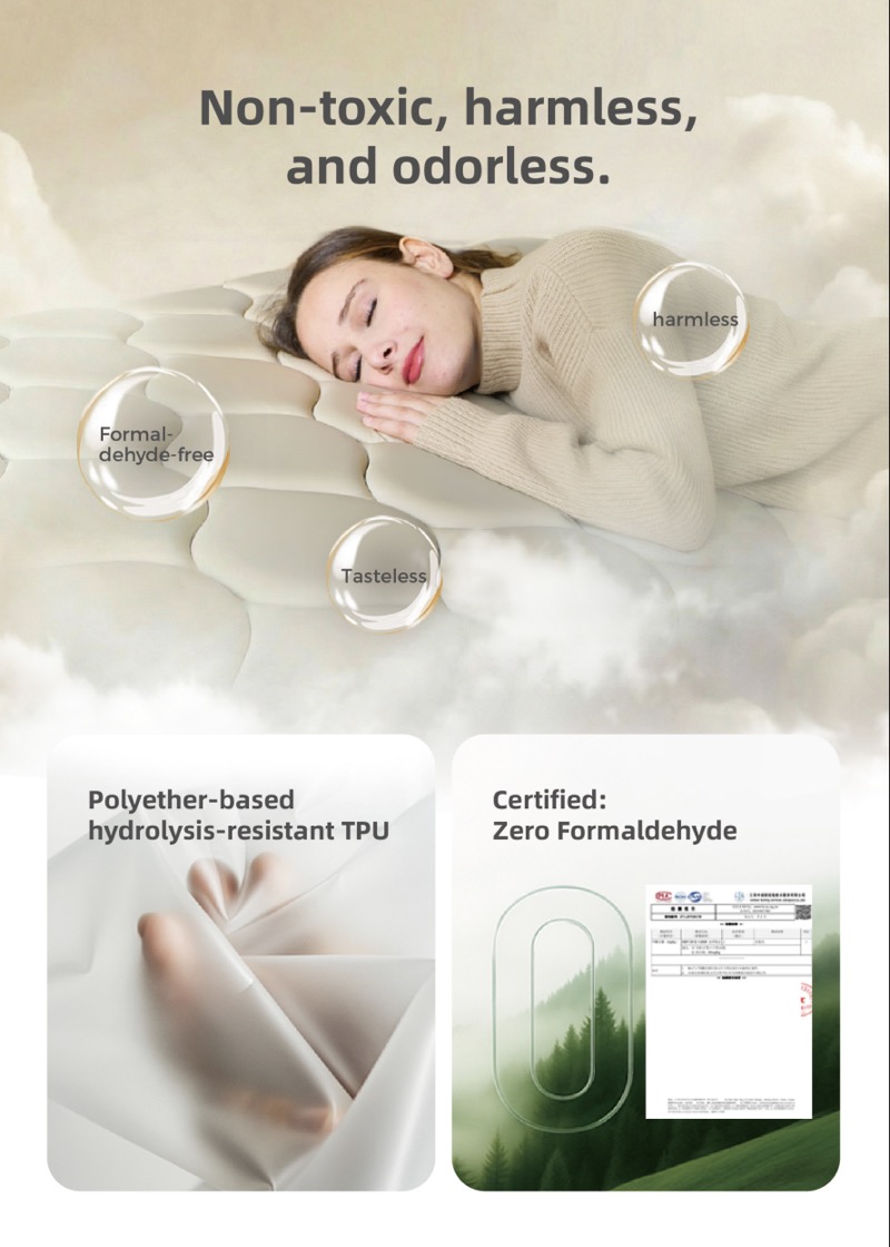 TPU vs PVC inflatable mattress material comparison side by side