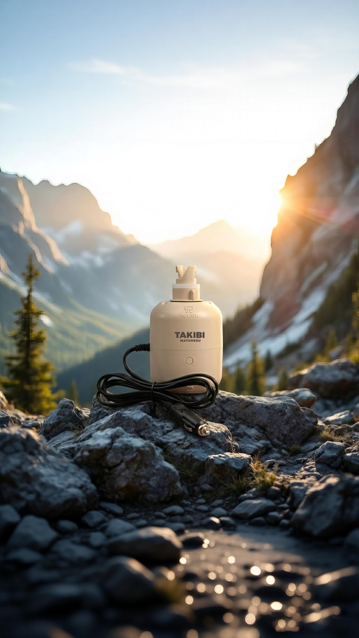 Samtopia built-in electric air pump for inflatable camping mattress USB-C powered